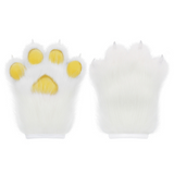 CutiePlusU Plush Furry Paws Gloves - Yellow