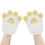 CutiePlusU Plush Furry Paws Gloves - Yellow