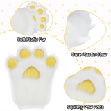 CutiePlusU Plush Furry Paws Gloves - Yellow