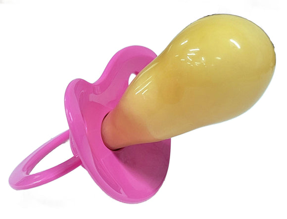 Adult Disciplinary Firm Latex Fixx Pacifier - Hot Pink