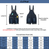 CutiePlusU Denim Overall - Dark Blue