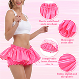 LFB Faux Leather Ruffle Mini Bloomer Skirt