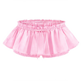 LFB Shiny Satin Ruffle Mini Bloomer Skirt