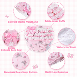 LFB Adult Ruffle Diaper Cover - Bunnies & Bows