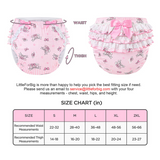 LFB Adult Ruffle Diaper Cover - Bunnies & Bows