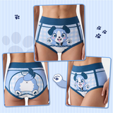 Adult High Waist Training Briefs - Little Blue