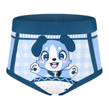 Adult High Waist Training Briefs - Little Blue