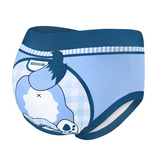 Adult High Waist Training Briefs - Little Blue