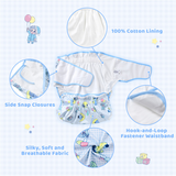 LFB Silky Ribbon Omutsu Diaper Cover - Little Blue