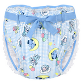 LFB Silky Ribbon Omutsu Diaper Cover - Little Blue