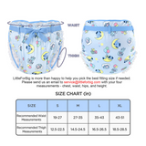 LFB Silky Ribbon Omutsu Diaper Cover - Little Blue