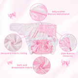 LFB Silky Ribbon Omutsu Diaper Cover - Pretty in Pink