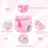 LFB Silky Ribbon Omutsu Diaper Cover - Pretty in Pink