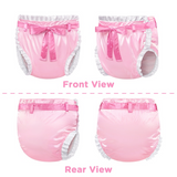 LFB Silky Ribbon Omutsu Diaper Cover - Pretty in Pink