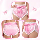 LFB Silky Ribbon Omutsu Diaper Cover - Pretty in Pink
