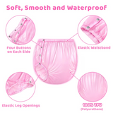 LFB High Waist Plastic Pant - Transparent Pink