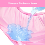 LFB High Waist Plastic Pant - Transparent Pink