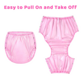 LFB High Waist Plastic Pant - Transparent Pink