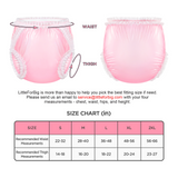 LFB Lace Frill Plastic Pant - Transparent Pink