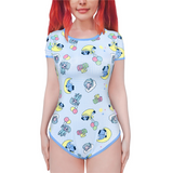 LFB Balloons Little Blue Bodysuit - Balloons