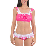 LFB Sissy Latex-like 2-Piece Doll Bralette Set