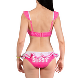 LFB Sissy Latex-like 2-Piece Doll Bralette Set