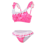 LFB Sissy Latex-like 2-Piece Doll Bralette Set