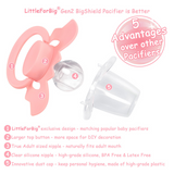 LFB Gen II Adult size Pacifier - Pink Bat