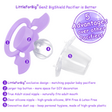 LFB Gen II Adult size Pacifier - Purple Bat