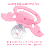LFB Gen II Adult size Pacifier - Rosy Bat