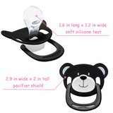 LFB Gen II Adult size Pacifier - Bear - Black