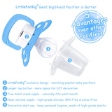 LFB Gen II Adult size Pacifier - Bear - Blue