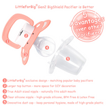 LFB Gen II Adult size Pacifier - Bear - Pink