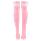 LFB Knee High Tube socks - Pink with White Stripes