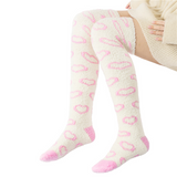 LFB Coral Fleece Socks - White with Pink Hearts