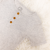 LC Adult Waffle Bamboo Bodysuit - Ash