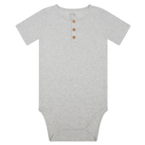 LC Adult Waffle Bamboo Bodysuit - Ash