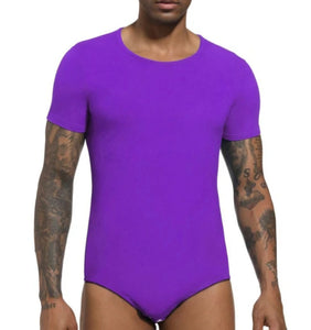 LOG Basic Men's Cotton Bodysuit - Purple