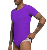 LOG Basic Men's Cotton Bodysuit - Purple