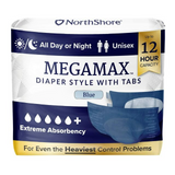 North Shore Megamax Adult Diaper - Blue
