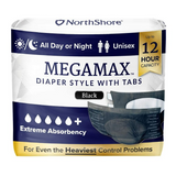 North Shore Megamax Adult Diaper - Black
