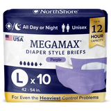 North Shore Megamax Adult Diaper (USA-V2) - Purple