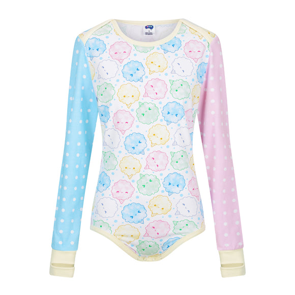 ODU Cotton Candy Long Sleeve Bodysuit with Thumb Hole