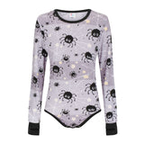 ODU Itsy Bitsy Spiders Long Sleeve Bodysuit with Thumb Hole