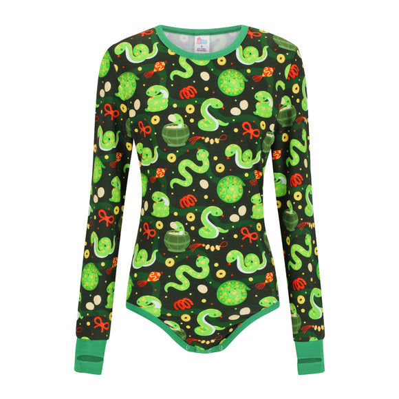 ODU Year of the Snake Long Sleeve Bodysuit with Thumb Hole