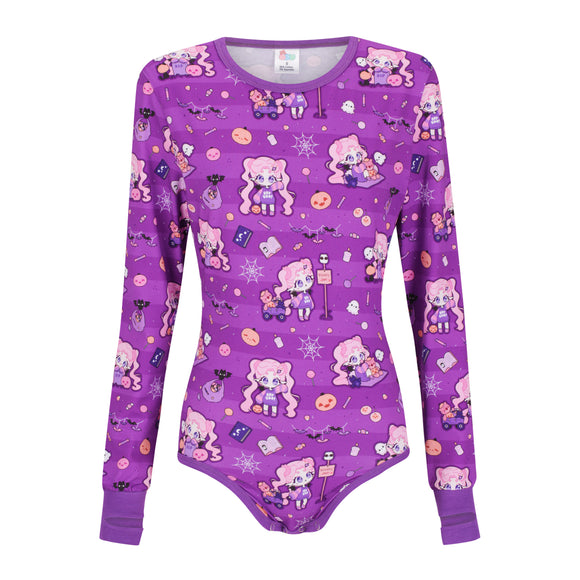 ODU Vampire Bby's Halloween Long Sleeve Bodysuit with Thumbhole