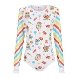 ODU Wah-Wah Circus Long Sleeve Bodysuit with Thumbhole