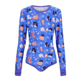 ODU Winter Woofs Long Sleeve Bodysuit with Thumbhole - Dark