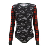 ODU Edgy Doodles Long Sleeve Bodysuit with Thumbhole