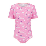 ODU Pink Short Sleeve Cosmic Fox Bodysuit